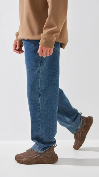 Купить Джинсы Baggy Fit мужские 5666 33 Синий Артикул: 2000999191077 Фото №4