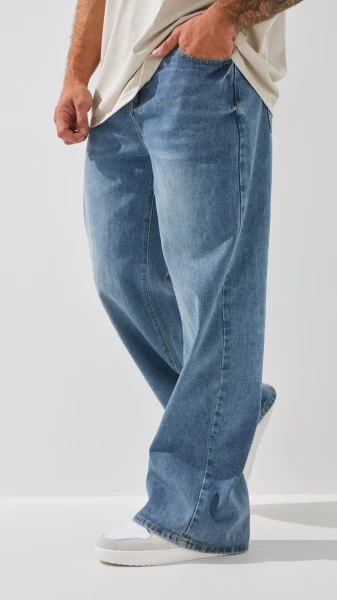 Купить Джинсы Baggy Fit мужские  W013 28 Синий Артикул: 2000999191572 Фото №4