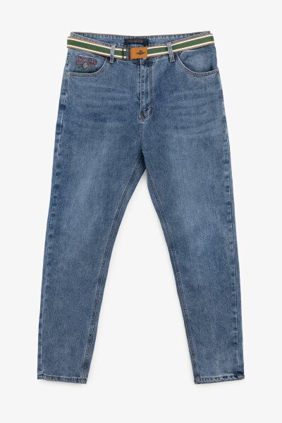 Джинсы Mom Fit мужские 8711 38 Синий