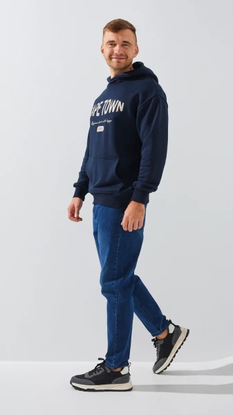 Купить Джинсы Mom Fit мужские  HB100 28 Темно-синий Артикул: 2000999254994 Фото №3