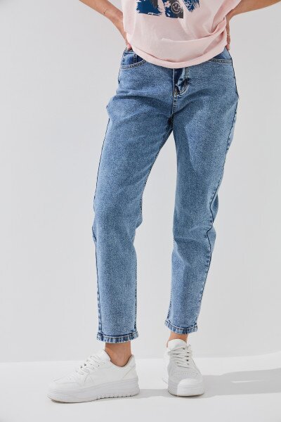Джинсы Mom Fit женские 130125 34 Синий
