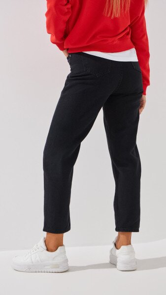 Купить Джинсы Mom Fit женские 1908 S Черный Артикул: 2000999193132 Фото №4