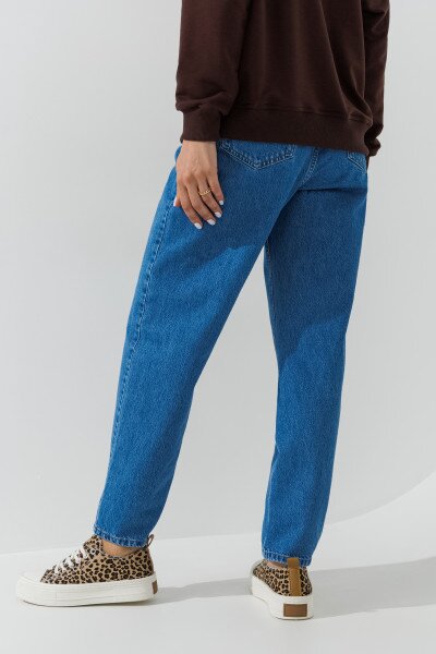 Купить Джинсы Mom Fit женские LAWA WBC02449 34 Голубой Артикул: 2000991030237 Фото №4