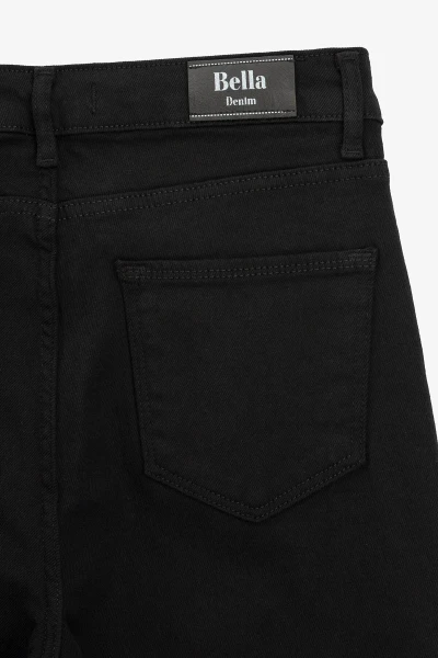 Купить Джинсы Mom Fit женские Zeo Basic 3931 30 Черный Артикул: 2000990955432 Фото №3