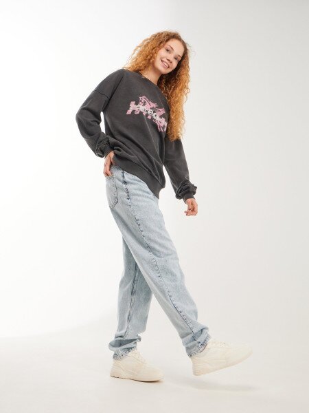 Купить Джинсы MOM женские LAWA WBC02449 34 Голубой Артикул: 2000999617690 Фото №3