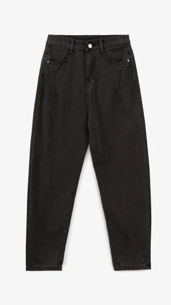Джинсы однотонные Mom Fit женские 1907 M Серый