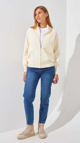 Купить Джинсы однотонные Mom Fit женские 1908 S Синий Артикул: 2000999193200 Фото №1