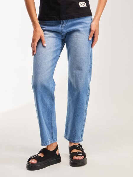 Купить Джинсы однотонные женские GENUA G01107-0016 32 Голубой Артикул: 2000999507830 Фото №1