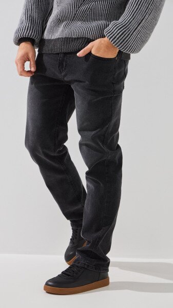 Купить Джинсы Regular Fit мужские HB400 28 Графитовый Артикул: 2000999193637 Фото №4