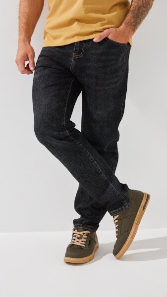Купити Джинси Slim Fit чоловічі 2221 30 Чорний Артикул: 2000999191244 Фото №4