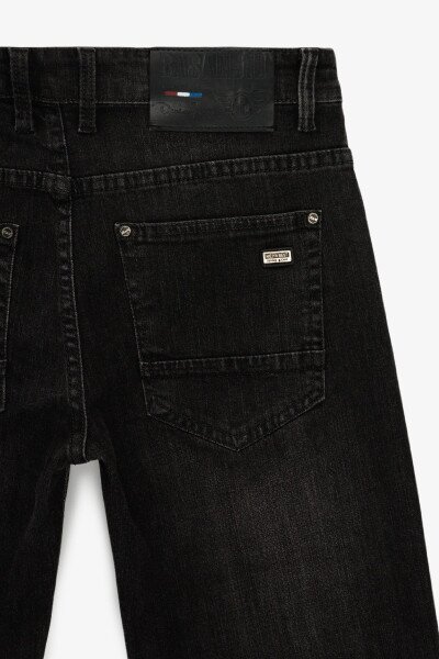 Купить Джинсы Slim Fit мужские W008-5 30 Темно-серый Артикул: 2000991039261 Фото №4
