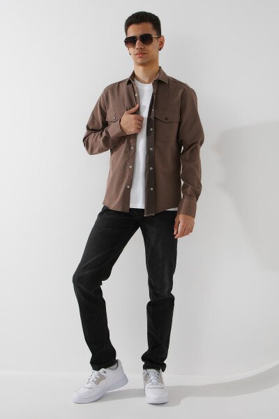Купити Джинси Slim Fit чоловічі W008-6 29 Темно-сірий Артикул: 2000991039339 Фото №2