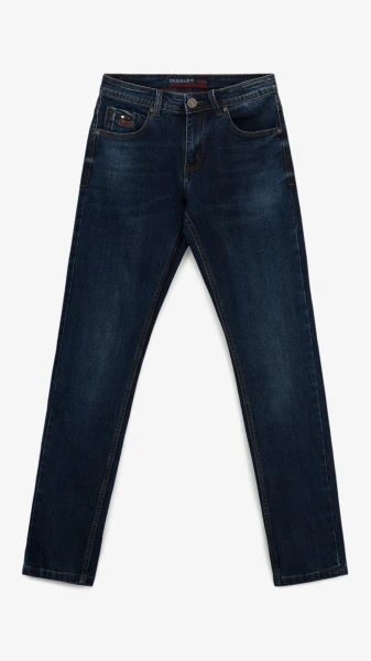 Джинси Slim Fit однотонні чоловічі RB0081DT 27 Темно-синій
