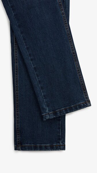 Купить Джинсы Slim Fit однотонные мужские RB0082DT 27 Темно-синий Артикул: 2000999259159 Фото №4