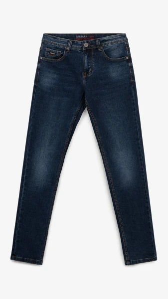 Купить Джинсы Slim Fit однотонные мужские RB0095DT 27 Темно-синий Артикул: 2000999259074 Фото №1