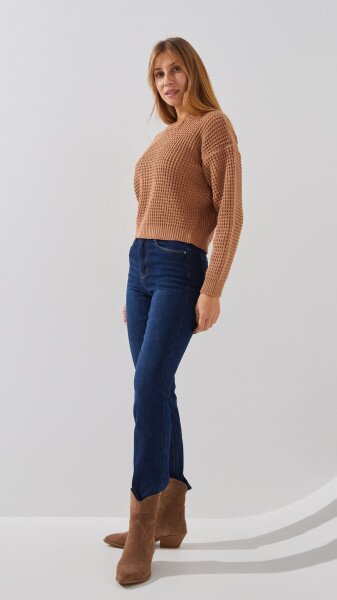 Купити Джинси Slim Fit жіночі Vindasion 4017 25 Синій Артикул: 2000999306082 Фото №3