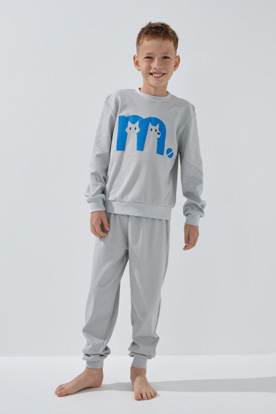 Пижама для мальчика Baby Life Кот-пес 86-92 см Серый