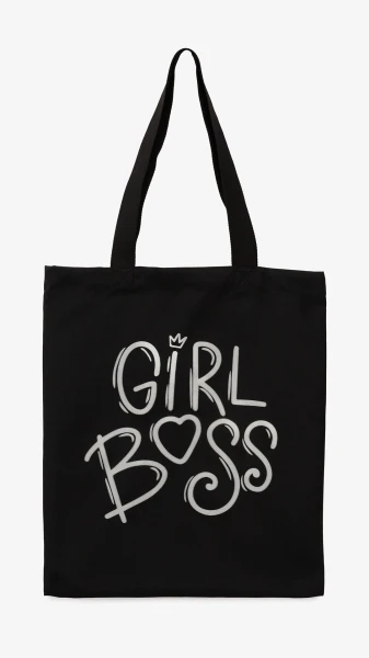 Купить Эко-сумка Kvarta 4228 Girl Boss 35 х 40 см Черный Артикул: 2000999448621 Фото №1