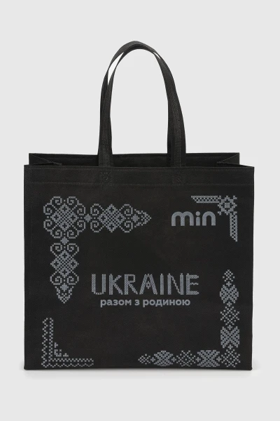 Купить Эко-сумка MIN One Size Черный (2000990318930A) Артикул: 2000990318930 Фото №3