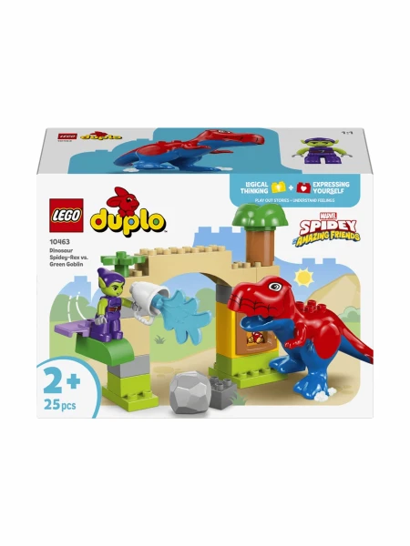 Купить Конструктор "Динозавр Spidey-Rex против Зеленого Гоблина" LEGO 10463 Разноцветный Артикул: 5702018056349 Фото №1