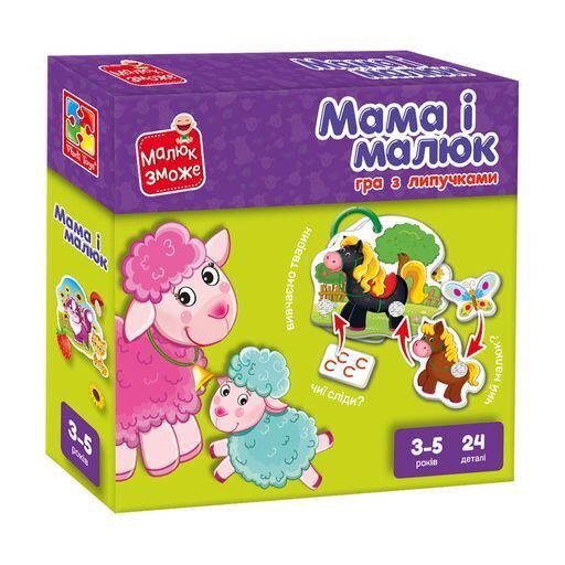 Игра развивающая Vladi Toys с липучками «Мама и малыш» VT2100-14 Разноцветный