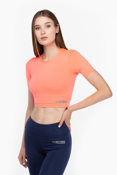 Футболка фітнес однотонна Tommy life 97265 S Рожевий (2000989754695A)