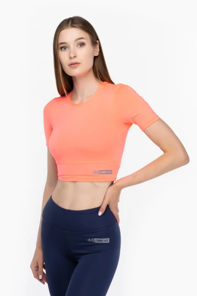 Футболка фітнес однотонна Tommy life 97265 L Рожевий (2000989754718A)