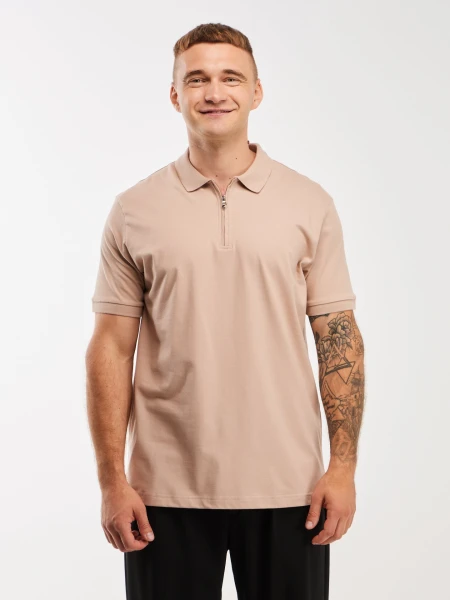 Купить Футболка однотонная мужская GENUA G01215-0008 2XL Бежевый Артикул: 2000999632877 Фото №1