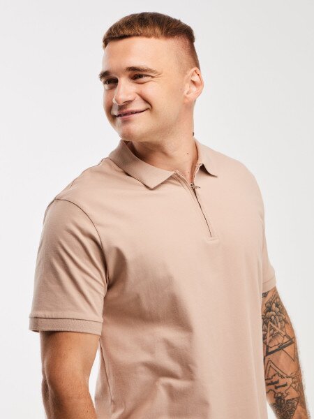 Купить Футболка однотонная мужская GENUA G01215-0008 2XL Бежевый Артикул: 2000999632877 Фото №3