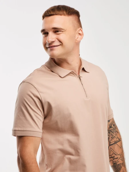 Купить Футболка однотонная мужская GENUA G01215-0008 2XL Бежевый Артикул: 2000999632877 Фото №3