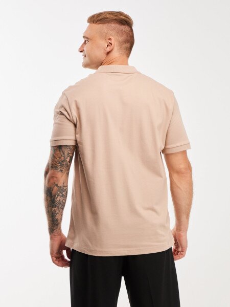 Купить Футболка однотонная мужская GENUA G01215-0008 2XL Бежевый Артикул: 2000999632877 Фото №4