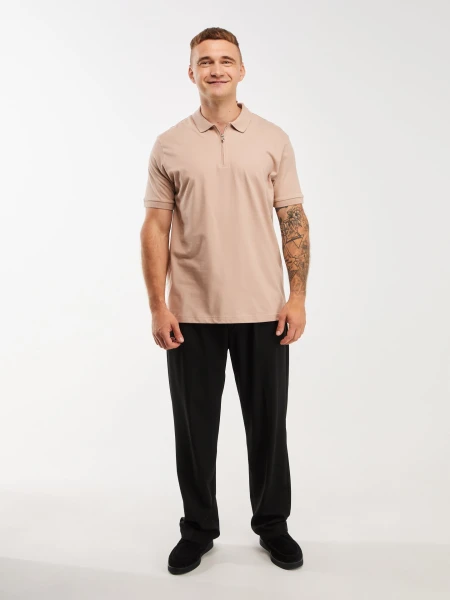 Купить Футболка однотонная мужская GENUA G01215-0008 2XL Бежевый Артикул: 2000999632877 Фото №2