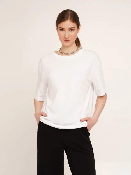 Купити Футболка однотонна жіноча LAWA CTM WBC02301 XS Білий Артикул: 2000989915416 Фото №3