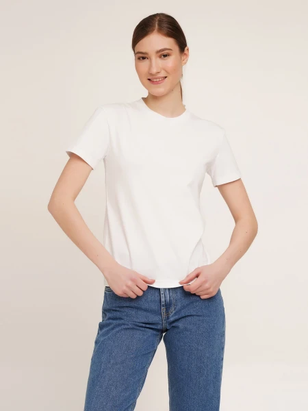 Купити Футболка однотонна жіноча LAWA CTM WBC02303 XS Білий Артикул: 2000989915522 Фото №1
