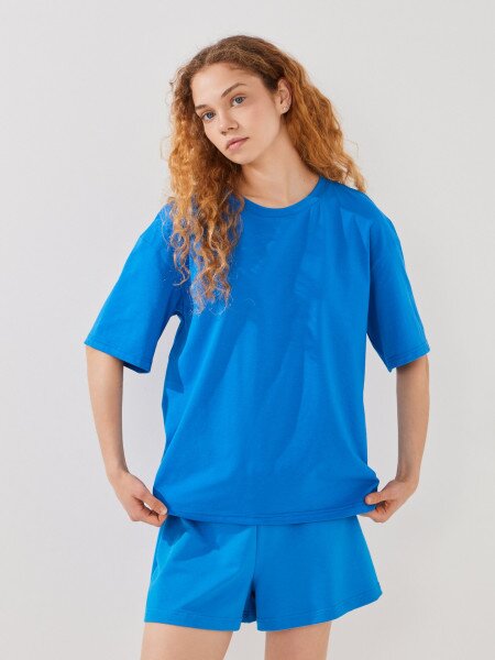Купить Футболка однотонная женская LAWA WBC02301 XS Синий Артикул: 2000999614279 Фото №1