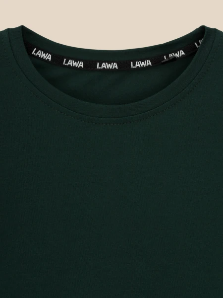 Купить Футболка однотонная женская LAWA WBC02311 S Изумрудный Артикул: 2000999643637 Фото №2
