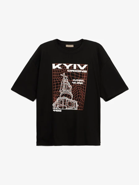 Купити Футболка з принтом чоловіча GENUA G01222-0051 S Чорний Артикул: 2000999574832 Фото №1