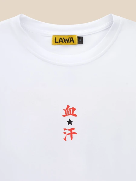 Купить Футболка с принтом мужская LAWA P-MB02385 S Белый Артикул: 2000999664670 Фото №2