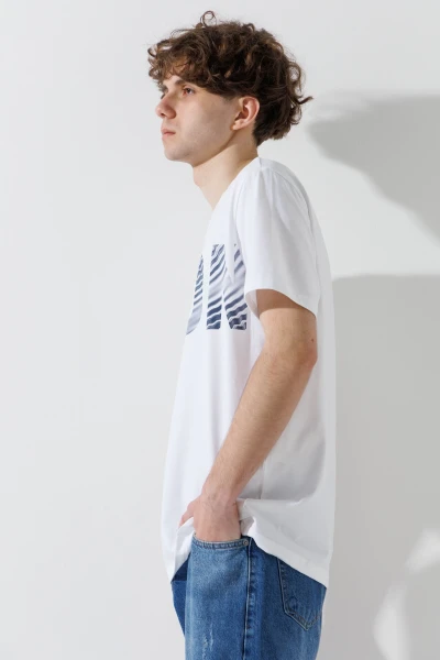 Купить Футболка с принтом мужская Tommy life 88187 S Белый (2000990467744S) Артикул: 2000990467744 Фото №3