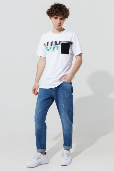 Купить Футболка с принтом мужская Tommy life 88200 S Белый (2000990467850S) Артикул: 2000990467850 Фото №2