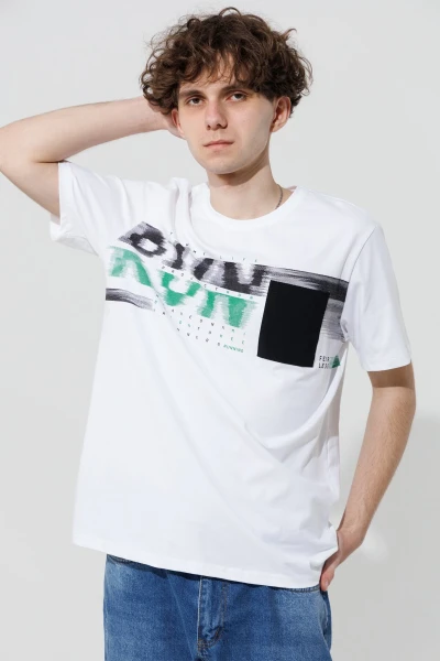 Купить Футболка с принтом мужская Tommy life 88200 S Белый (2000990467850S) Артикул: 2000990467850 Фото №1