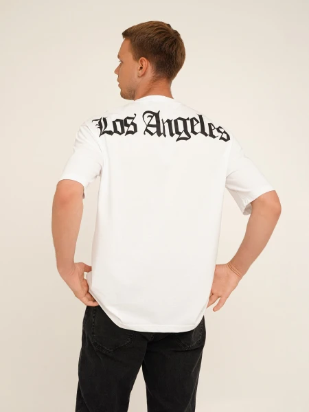 Купить Футболка с принтом Los Angeles мужская LAWA P-MB02303 2XL Белый Артикул: 2000990540621 Фото №2