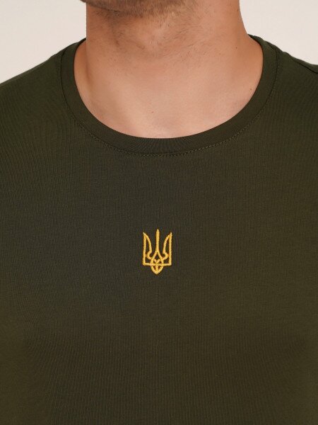 Купити Футболка з принтом чоловіча LAWA E-MB02308 S Оливковий Артикул: 2000990491824 Фото №4