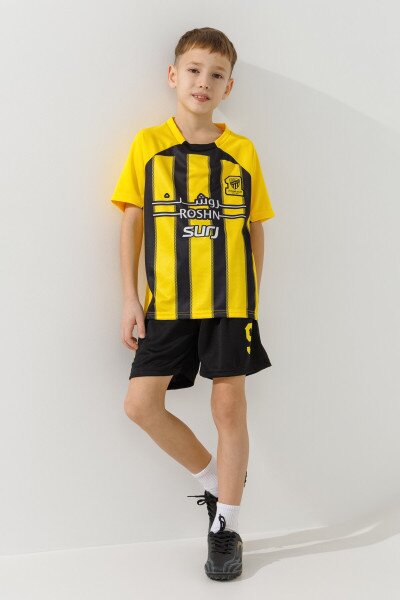 Купити Футбольна форма для хлопчика BLD AL ITTIHAD BENZEMA 110 см Жовтий Артикул: 2000990974778 Фото №3
