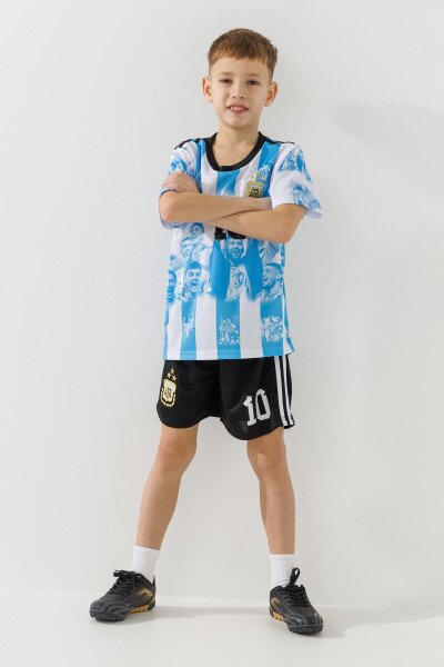 Купити Футбольна форма для хлопчика BLD АРГЕНТИНА MESSI 110 см Біло-блакитний Артикул: 2000989681533 Фото №3