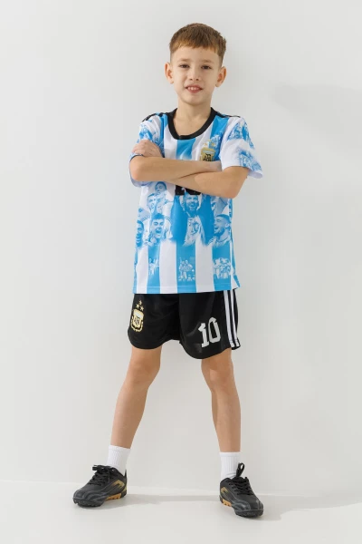 Купити Футбольна форма для хлопчика BLD АРГЕНТИНА MESSI 110 см Біло-блакитний Артикул: 2000989681533 Фото №3