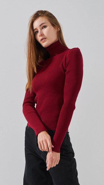 Купить Гольф однотонный женский LAWA WBC12262 L/XL Бордовый Артикул: 2000999284229 Фото №3