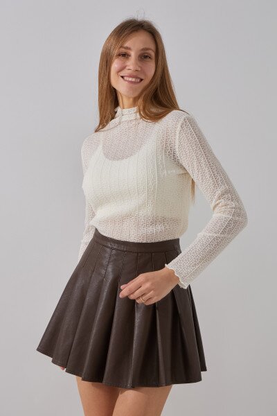 Гольф однотонний жіночий Rong Rong 985 One Size Молочний