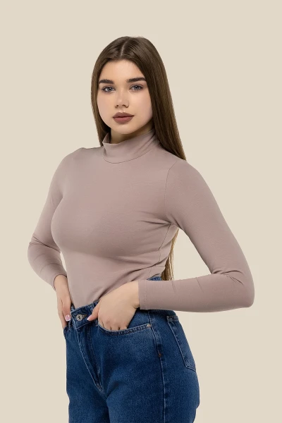 Гольф однотонный женский LAWA WBC02338 XS Бежевый