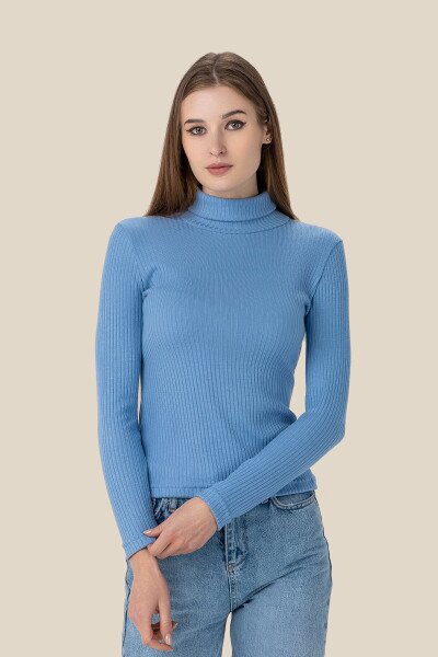 Гольф однотонний жіночий LAWA WBC02339 XS Блакитний